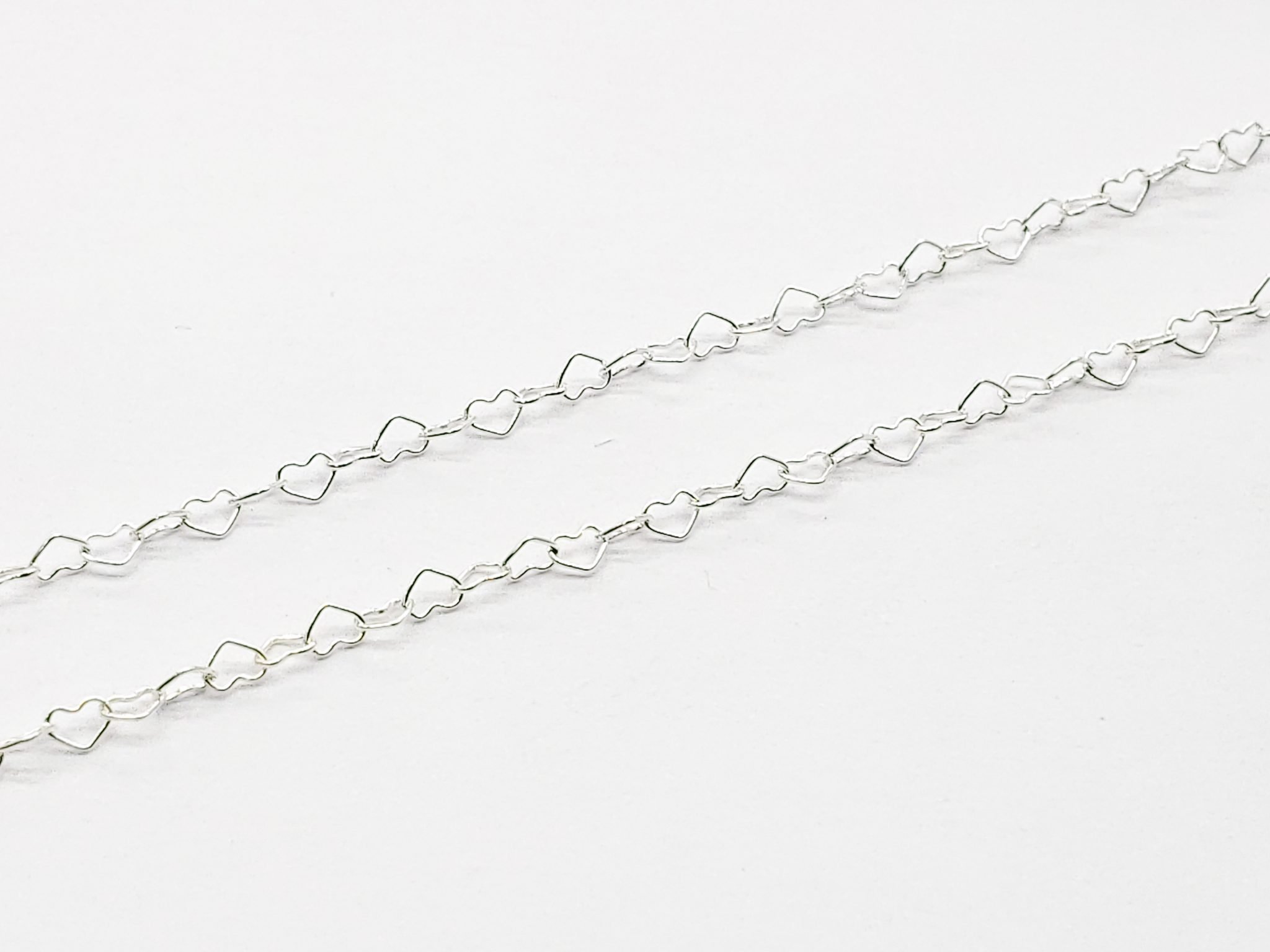 Sterling Silver Heart Link Chain. 1.8mm InTheWorksBeads