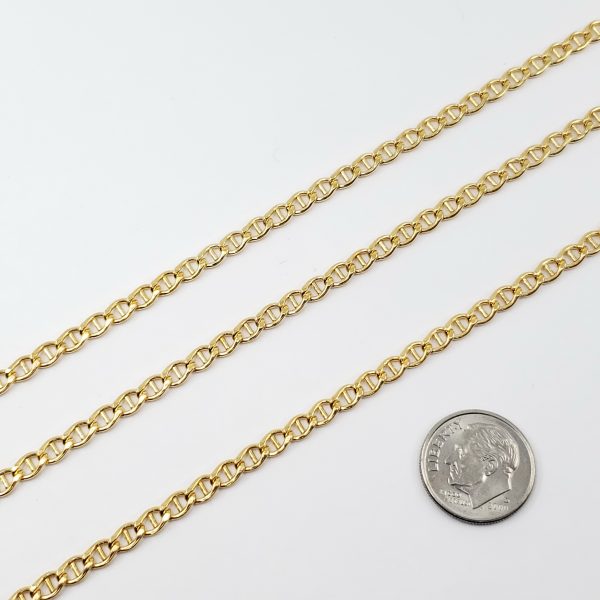 14k Gold Filled Anchor Mariner Curb Chain 3.8mm x 6mm InTheWorksBeads